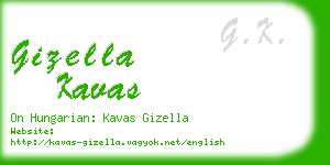 gizella kavas business card